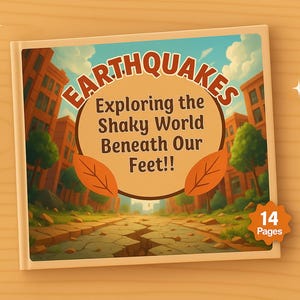 Earthquake eBook for Kids | Educational Flipbook PDF | Homeschool Science Activity | Printable Earth Science Resource | Kids Learning Book
