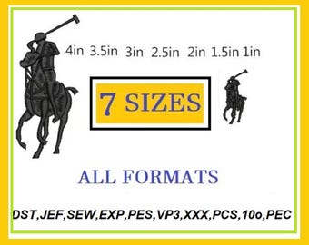 Polo Horsemen Horse Rider Embroidery Designs , Machine Embroidery Digital Designs Instant Download
