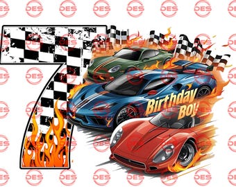 Diseño de coche de carreras para el cumpleañero