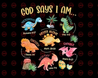 Cartoon Dinosaurier Gott sagt, ich bin Design