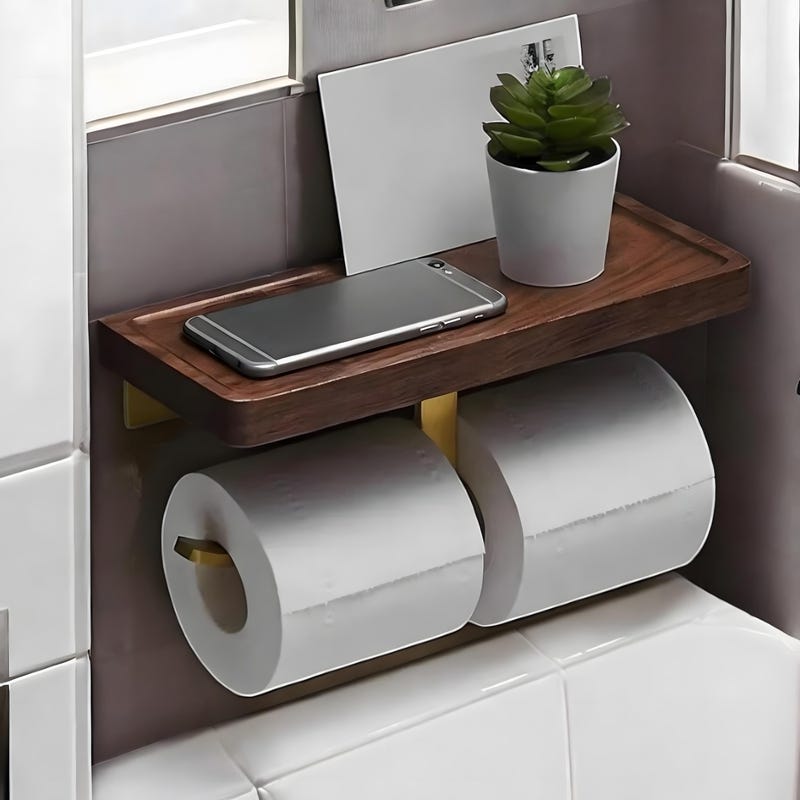 OMNIRES Nelson - Toilettenpapierhalter, Schwarz Matt NL80510BL