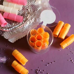Set of Crunch ASMR Tubes for Foaming, Crispy Handmade ASMR Soap for Breaking Damaging, Gift for Asmr Lover, Soap Slices Pieces Flowers Forms