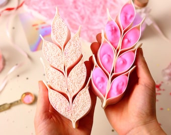 Wheat-shaped ASMR SOAP for Crushing, Crunchy Dry Gift Set of 2 Ear Soaps with Starch Foam for Breaking, Crumble Crispy Asmr Kit