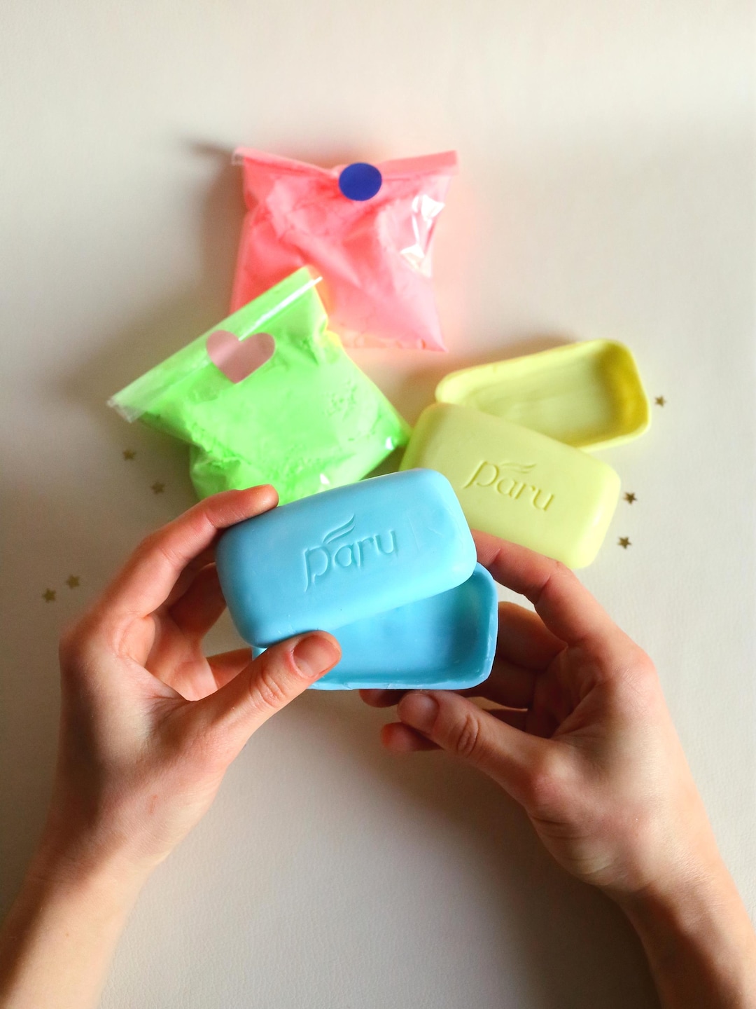 2 ASMR Soap Boxes With Vibrant Starch Foam, Crunchy Crispy Set for Hand ...
