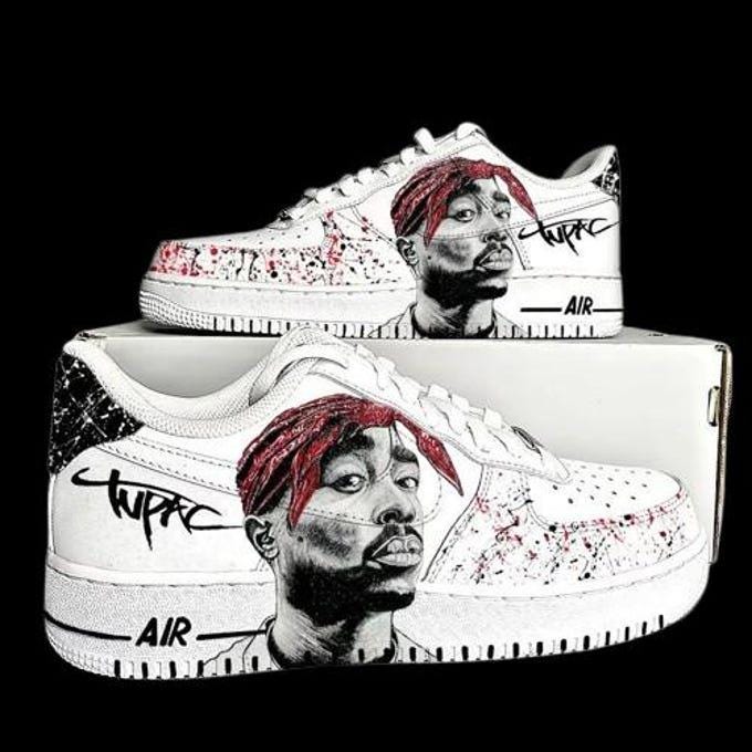 Tupac Custom Shoes - Etsy