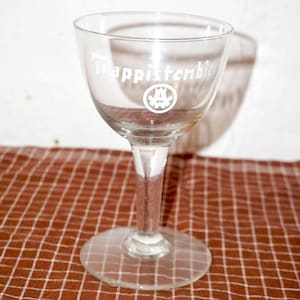 Vintage 1970s Trappist Beer Goblet: Belgian Trappistenbier Glass