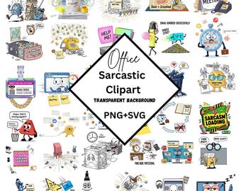 Sarcastic Office PNG Bundle, Snarky Sarcastic Sayings, Quotes Sublimation, Sarcastic Clipart Sticker, Adult Humor PNG, SVG Bundle