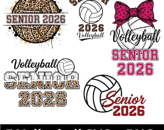 Volleyball Senior 2026 Svg Bundle, Png, Volleyball Season, Senior Night, Volleyball Shirt Svg, Volleyball Bundle Template, Digital Download