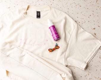 DIY Tie Dye Bachelorette T-Shirt Kit, Generic Graphic, Custom Cut Guide