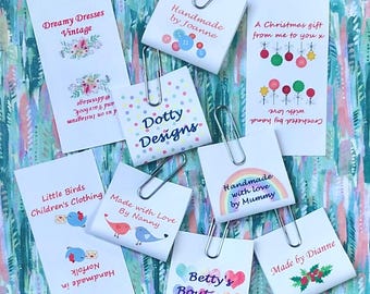 Etiquetas de tela personalizadas para coser: Etiquetas de ropa hechas a mano a medida