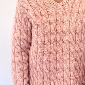 KNITTING PATTERN- The Boyfriend Sweater. knitting pattern cable sweater