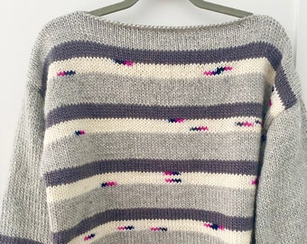 Oversized Crewneck Knitting Pattern: Easy Beginner Pullover (PDF Pattern)
