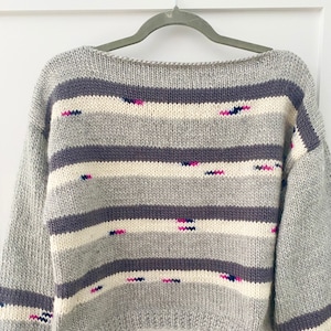 KNITTING PATTERN- Simple Crewneck.  Oversized knitting pattern.  Pullover. easy knit.