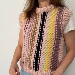 KNITTING PATTERN- Bulky Sweater Vest.  knitting pattern to download