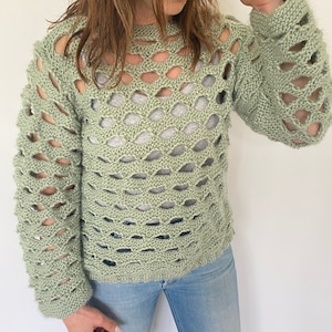 KNITTING PATTERN- The Jungle Sweater.  Knit pullover pattern.  PDF
