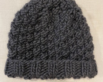 KNITTING PATTERN- The Pebble Hat.  Baby/ Toddler, Big Kid, Adult Small, Adult Large Sizes