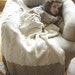 KNITTING PATTERN- Two- Toned Cable Afghan PDF knitting pattern