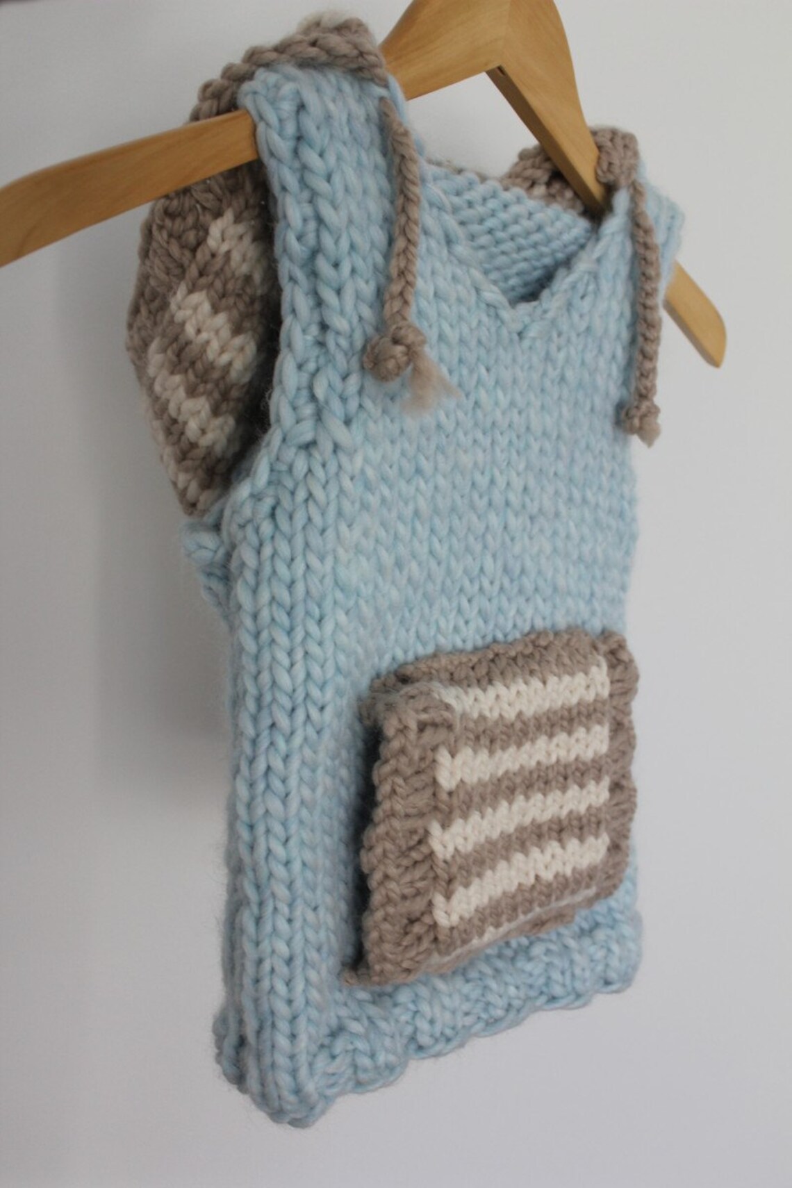 KNITTING PATTERN the Hoodie Vest PDF Knitting Pattern child Etsy