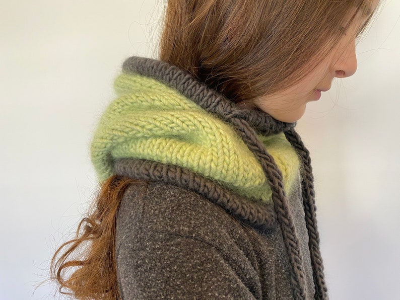 Scarf knitting pattern KNITTING PATTERN- The Streetwear Snood Slouchy Hood Cowl
