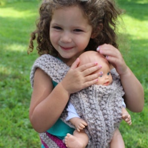 KNITTING Pattern- Baby Doll Carrier knitting pattern PDF.  DIY instructions