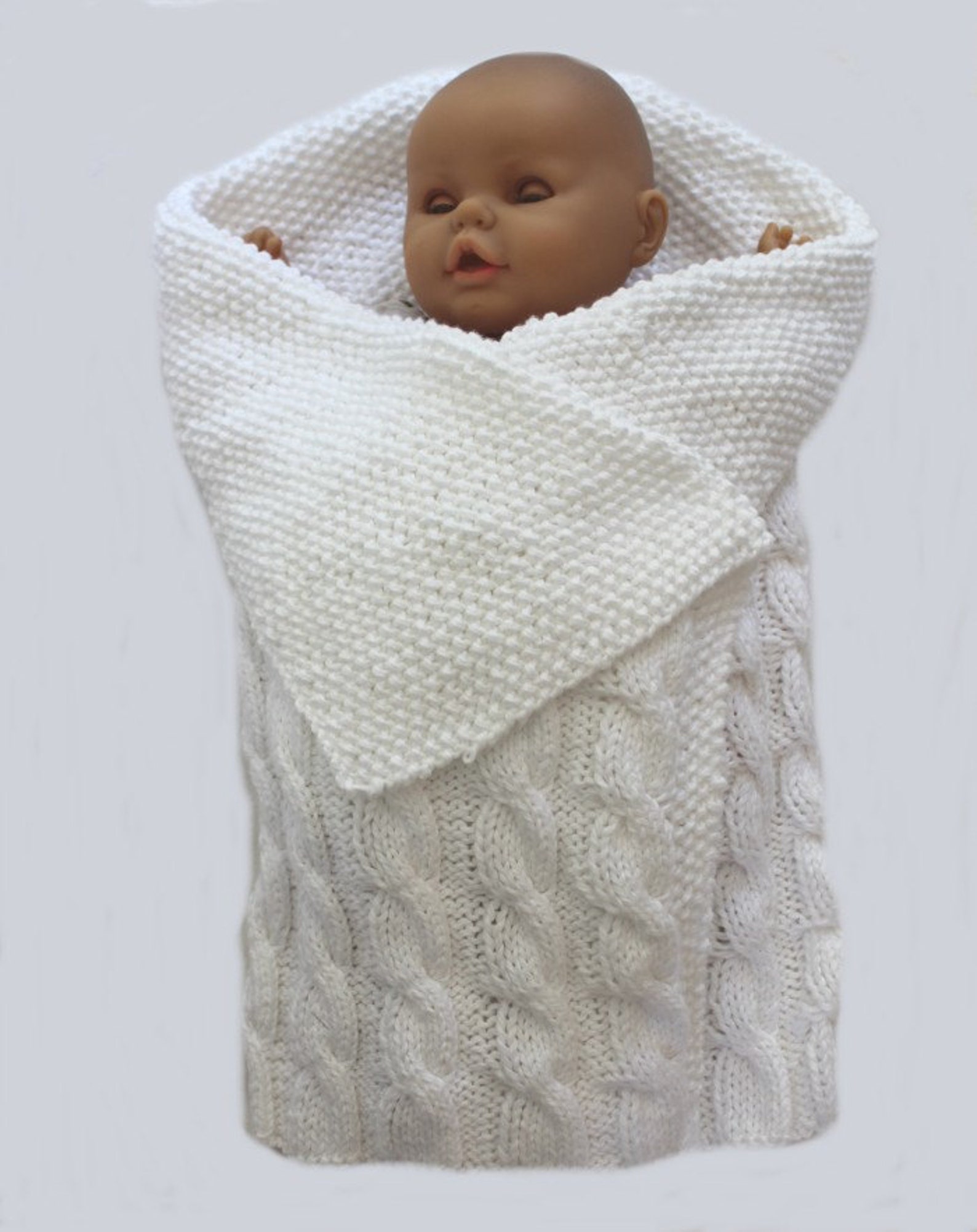 KNITTING PATTERN Swaddle Me Baby Blanket PDF Knitting Pattern Etsy