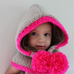 KNITTING PATTERN- Slouchy Hood (toddler, child and Adult sizes) PDF knitting pattern