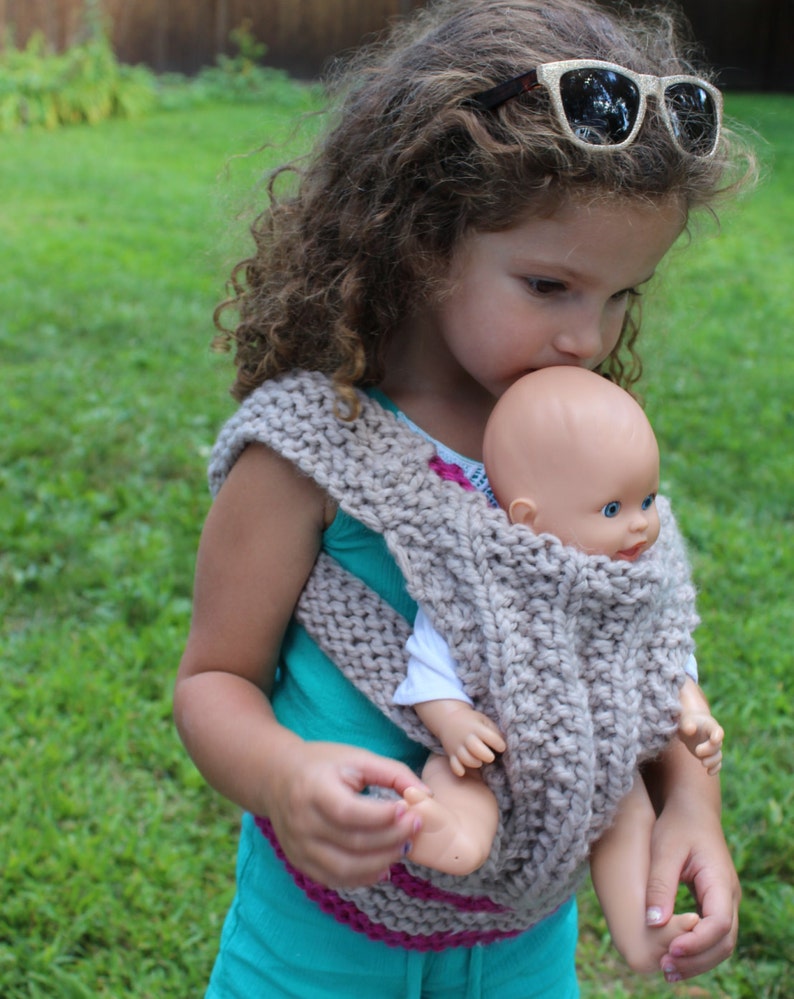 KNITTING PATTERN Baby Doll Carrier knitting pattern PDF image 2