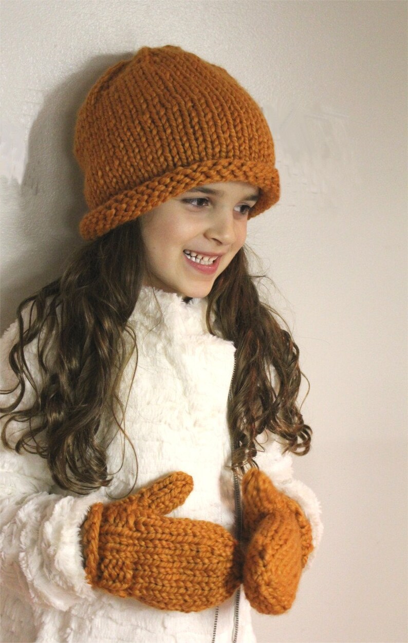 KNITTING PATTERN Beanie Hat and Mitten Set baby Toddler Etsy