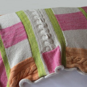 KNITTING PATTERN Patchwork Baby Girl Blanket pdf knitting pattern image 5