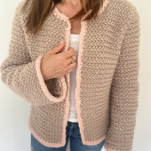 KNITTING PATTERN- Knit Blazer.  Cardigan sweater knitting pattern