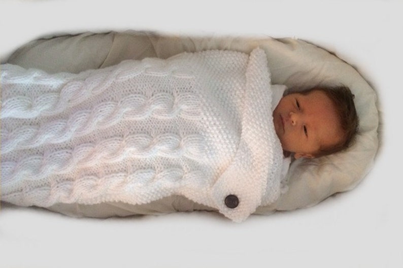 KNITTING PATTERN Swaddle Me Baby Blanket PDF Knitting Pattern Etsy