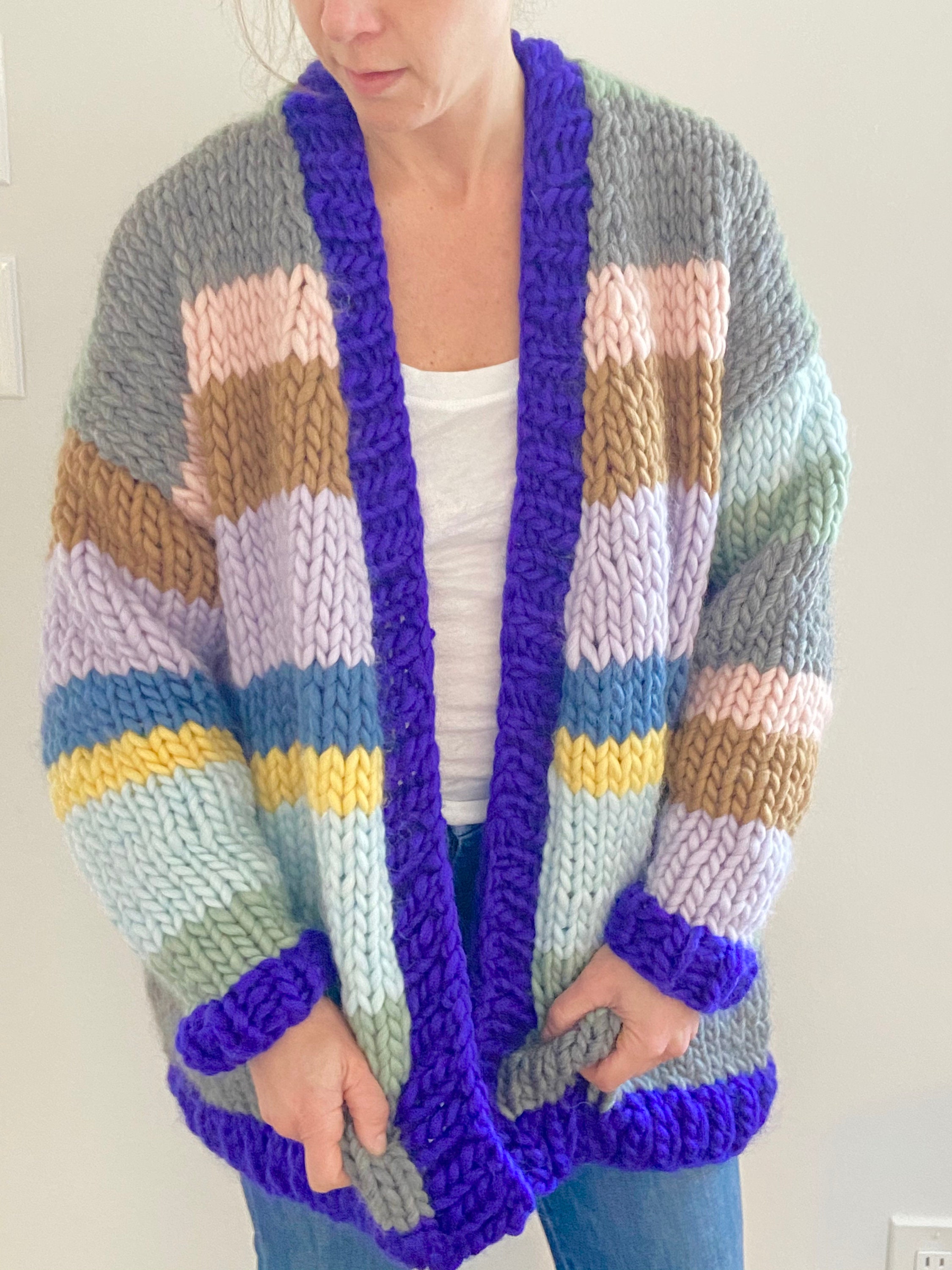 KNITTING PATTERN Super Stripe Sweater 