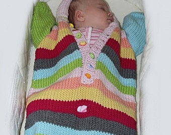 Knitting PATTERN- Baby Bunting knitting pattern PDF download