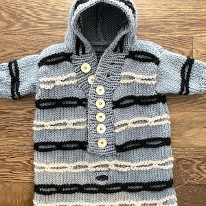 Baby KNITTING PATTERN- The Finlay Baby Bunting.  Swaddle Baby blanket