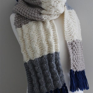 KNITTING PATTERN Super Size Sampler Scarf PDF knitting pattern image 4