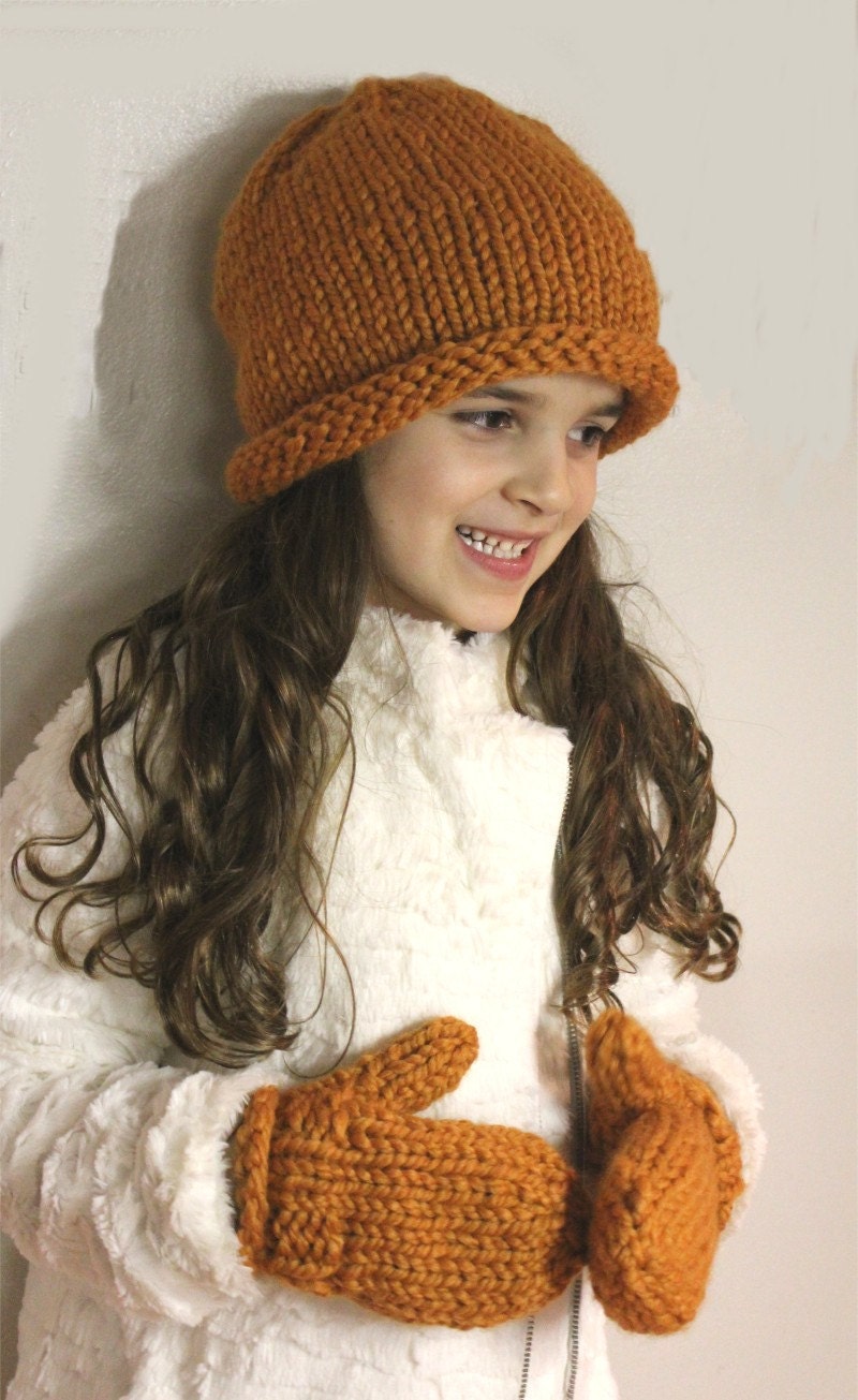 KNITTING PATTERN Beanie Hat and Mitten Set baby Toddler Etsy