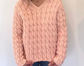 KNITTING PATTERN- The Boyfriend Sweater. knitting pattern download cable sweater