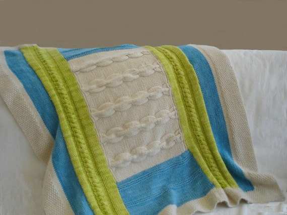 Patchwork baby blanket knitting pattern sale