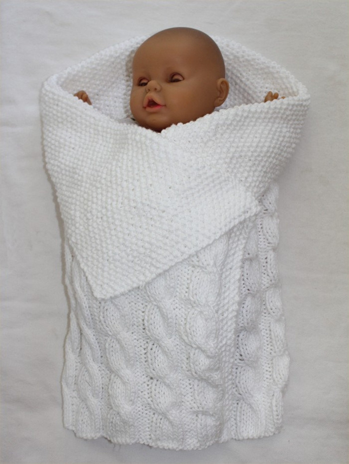 Baby KNITTING PATTERN Swaddle Me Baby Bunting Blanket PDF Etsy