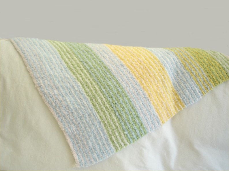 KNITTING PATTERN Plush Baby Blanket Pdf File Etsy
