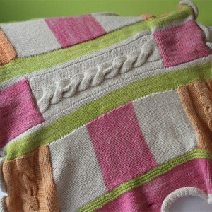 KNITTING PATTERN Patchwork Baby Girl Blanket pdf knitting pattern image 2