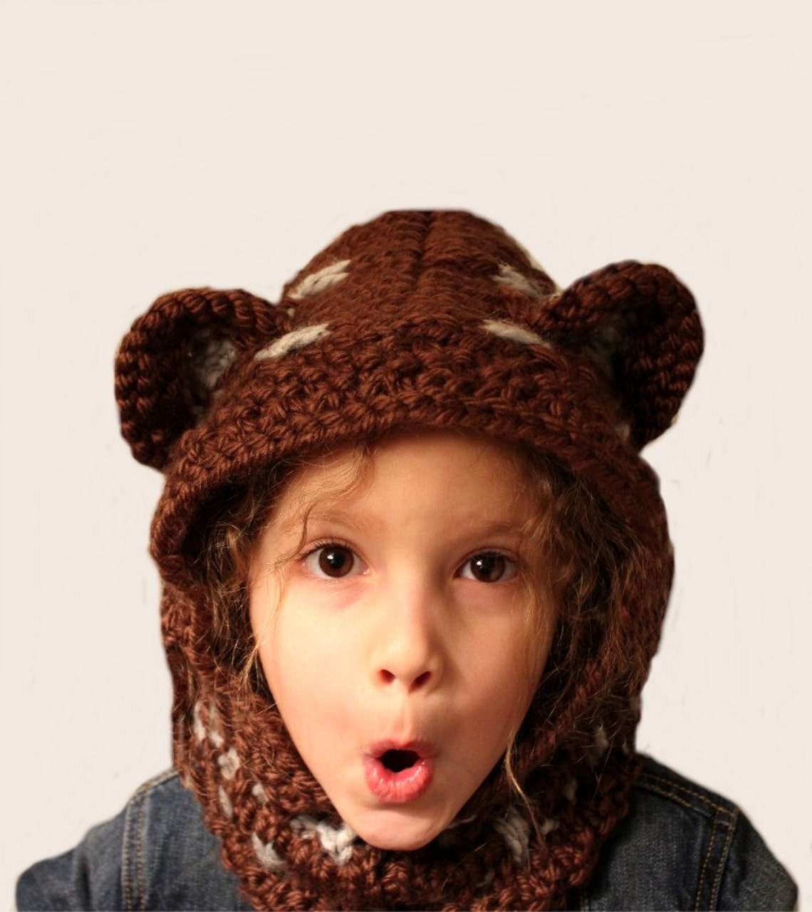 Hood KNITTING PATTERN Bear Hood toddler Child and Adult Etsy