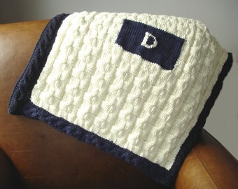 Baby Blanket PATTERN- Initial Baby Blanket Knitting pattern