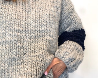 KNITTING PATTERN- Giant Cozy Sweater.  Instant download  Oversized pullover