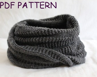 Cowl KNITTING PATTERN- Giant Cozy Snood PDF knitting pattern