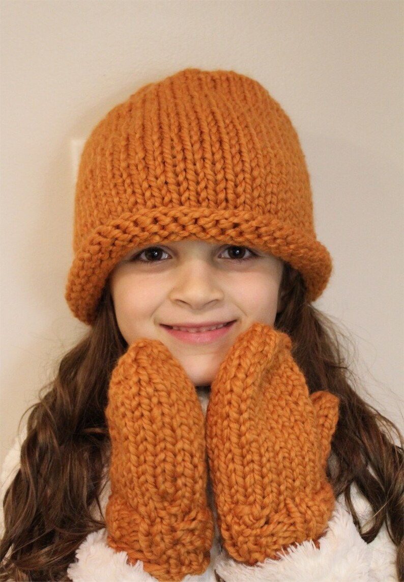 KNITTING PATTERN Beanie Hat and Mitten Set baby Toddler Etsy