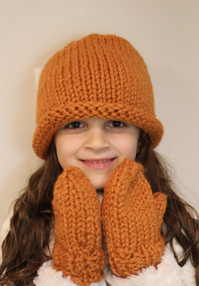 KNITTING PATTERN Beanie Hat and Mitten Set baby Toddler Etsy
