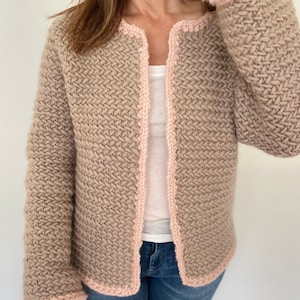 KNITTING PATTERN- Knit Blazer.  PDF cardigan sweater pattern