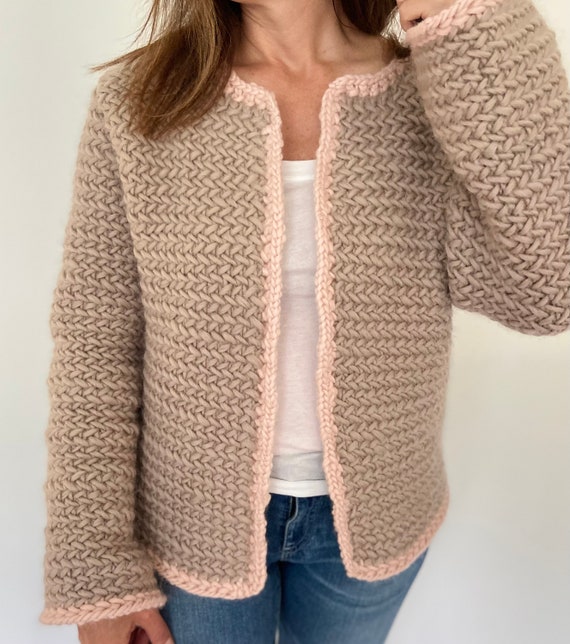 Knit cardigan blazer deals