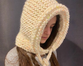 KNITTING PATTERN- Knitted Hood.  Snood bulky knitting pattern